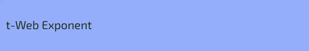 t-Web Exponent